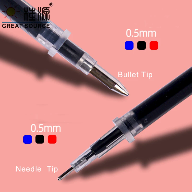 일반 펜 리필 0.38mm/0.5mm 쓰기 젤 잉크 튜브 13cm 리필 튜브 일반 쓰기 젤 펜 가방 당 50PCS (20 Bags)