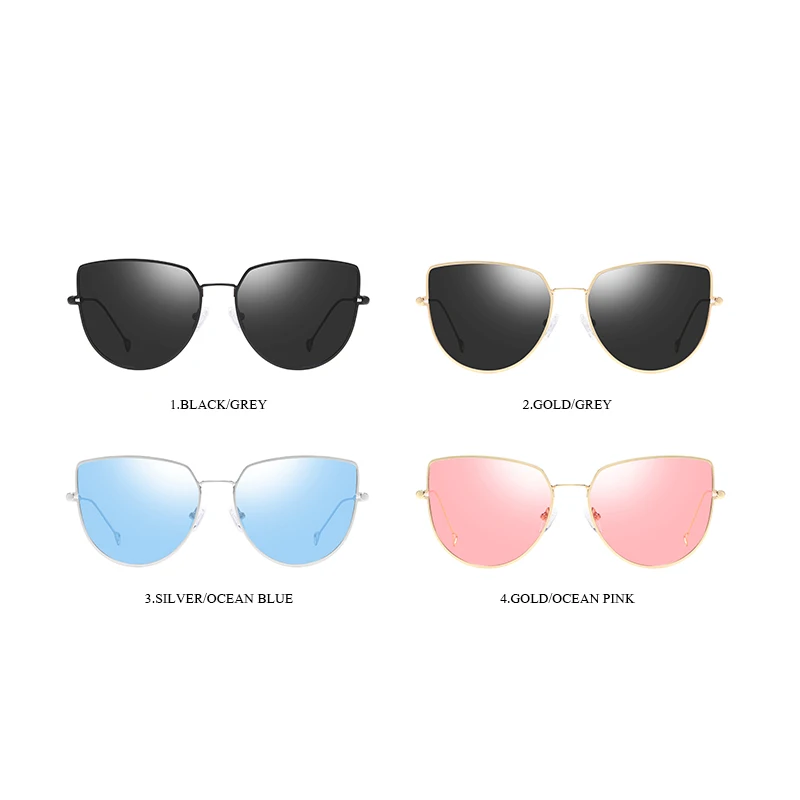 Женские поляризованные солнцезащитные очки UV400 Черный Серый Синий Оранжевый RFT201963N