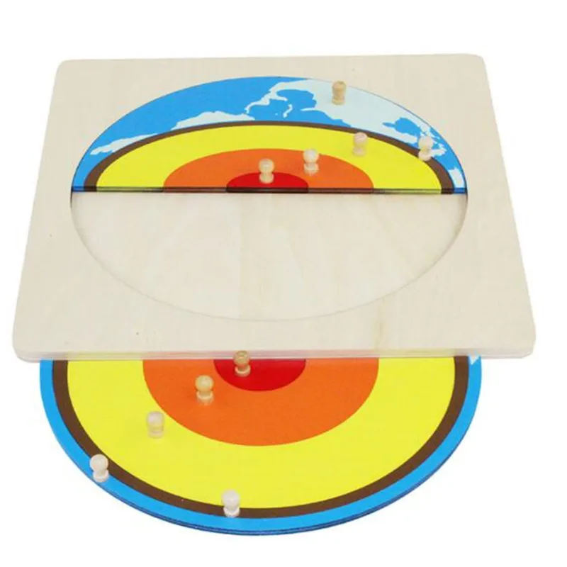 Montessori geogy детские игрушки, солнечный сердечник, захватывающий пазл Ранний Образовательный Дошкольный обучающий инвентарь