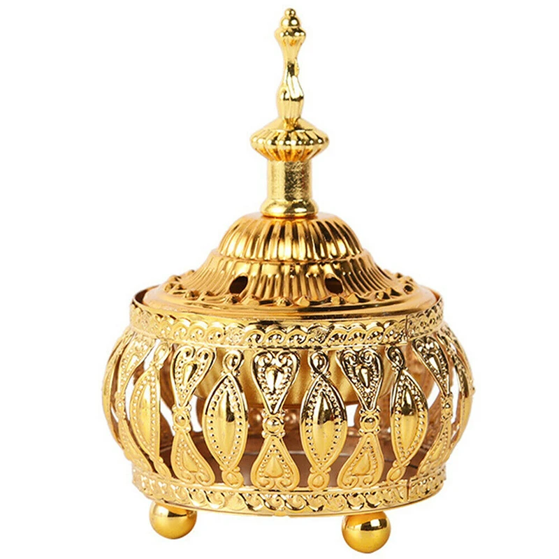 Traditional Arabian Incense Burner Metal Bakhoor Censer Home Diffuser