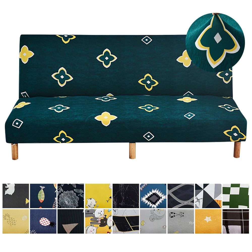 Spandex Elastic Armrest Sofa Bed Cover All-inclusive Folding Multiple Styles Armless Protector | Дом и сад