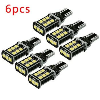 

7.2W LED bulbs 600MA Energy Saving 6000k 6pcs Reverse Light Canbus Error Free 912 T15 W16W Backup Bulb