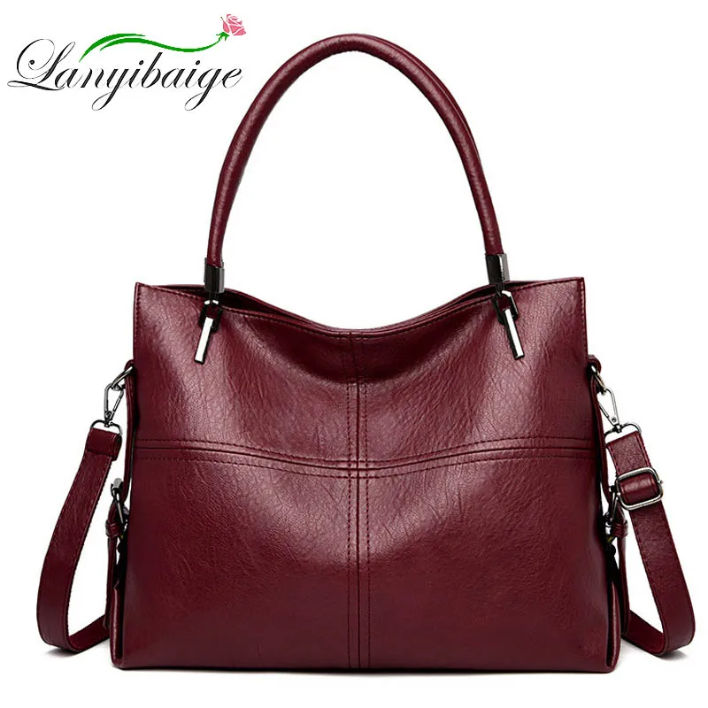 Женская сумка через плечо высокого качества Большая вместительная кожаная ручная сумка Роскошные сумки женские дизайнерские сумки
