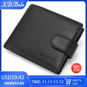 

XDBOLO Leather Wallet Male Multi Card Wallet for Men Genuine Leather Men's Wallet Fashion Bifold Purse High Capacity Wholesale