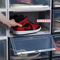 2pcs Transparent Sneaker Shoe Box Dust-proof Storage Box 3