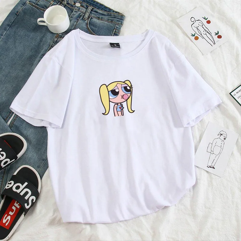 Harajuku Women T-shirts New 2020 Summer Funny Letter Print Hip Hop Loose T-shirt Girls Student Streetwear Casual Lady Tops Tees