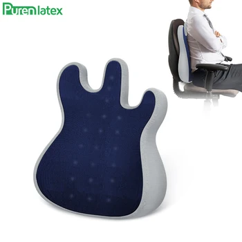 

Purenlatex Lumbar Support Back Pillow Car Office Chair and Wheelchair Memory Foam Orthopedic Cushion with Breathable 3D Mesh