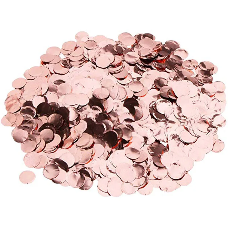 

6mm Rose Gold Round Sprinkles Throwing Confetti Newborn Party Decoration Supply