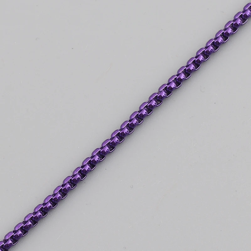 Colorful Enamelled Chain Necklace,Box Chain Choker,Enamel Pop Chain Necklaces,Minimalist Fine Jewelry collar 