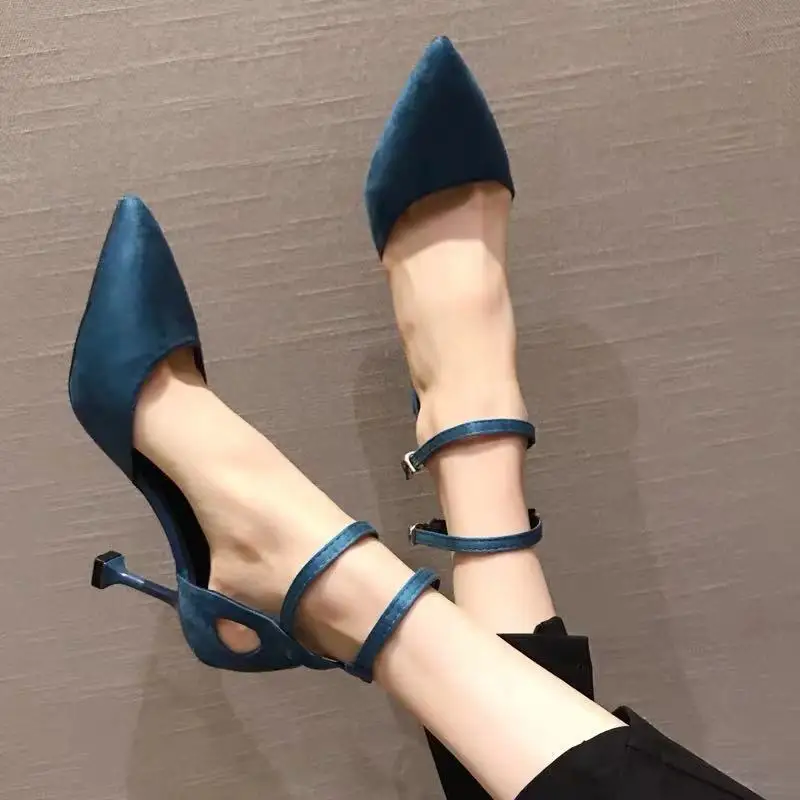 

5CM/7CM pumps Summer 2019 trend new personality thin heel pointed small high heels pointed women's shoes