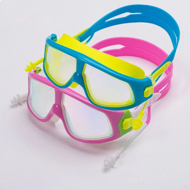 

New Style CHILDREN'S Swimming Goggles High-definition Big Box Colorful Swimming Goggles Waterproof Anti-fog Electroplated Swimmi
