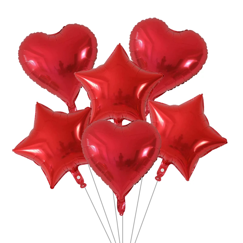 6 шт. воздушные шары для душа для малышей 18 дюймов звезда розового золота сердце гелиевые фольгированные шары для девочек и мальчиков принадлежности для дня рождения Декор чистый цвет