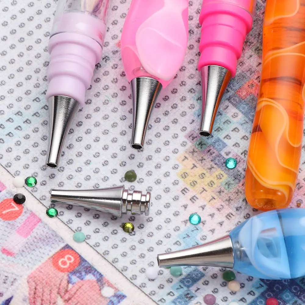 1/3/5pcs Alloy Point Drill Pen Heads Diamond Painting Pen Replacement Head DIY Embroidery Craft Quick Case Tool Nail Tip diamond painting diamond painting accessories diamond painting pen diamond painting accessory box