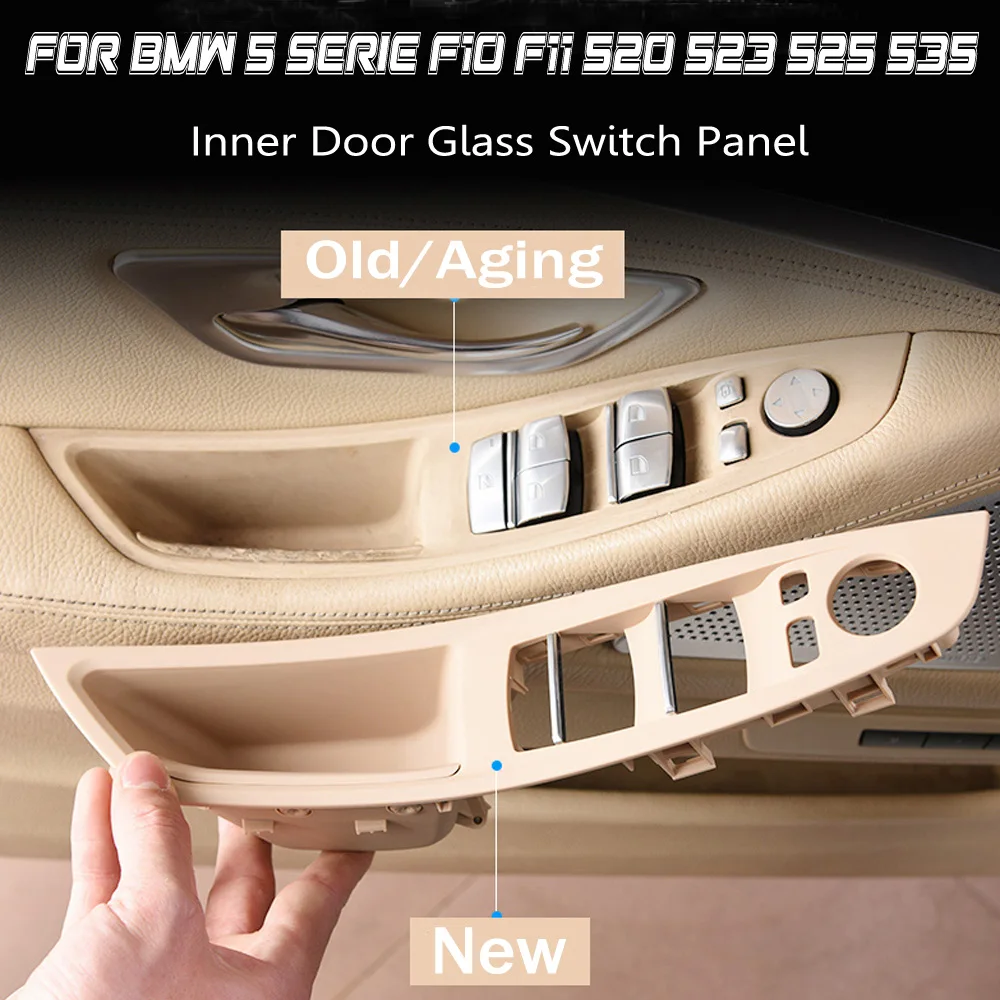 Poignée De Porte Intérieure Fibre De Carbone Pour BMW Série 5 F10 F11 - RHD/LHD, Compatibilité Large