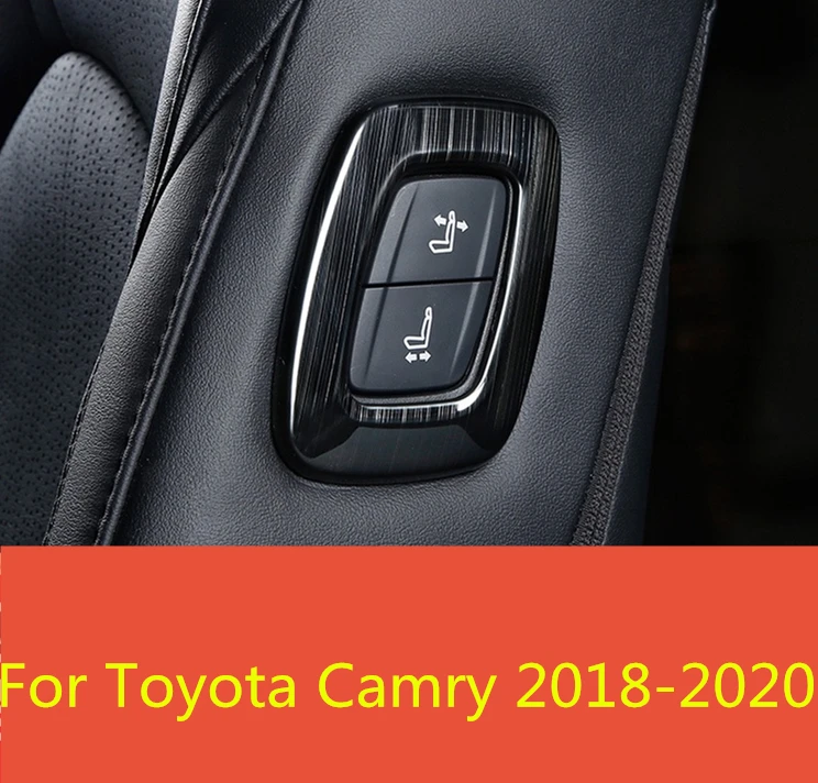 For Toyota Camry 8th Sedan 2018-2020 Car seat Carbon Fiber texture Seat Adjust Button frame Interior Decoration car accessories |