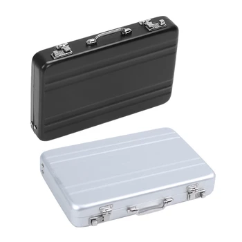 

2 Pcs Mini Case Form Card Case, Black & Silver