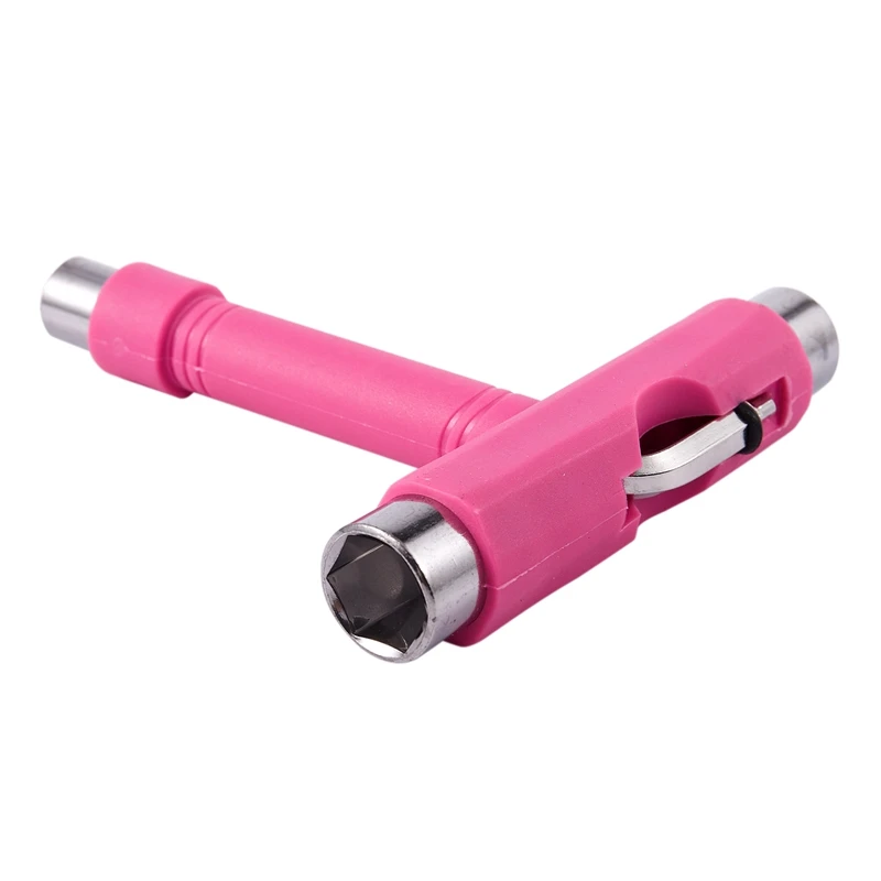 Roller Rollerskate Skateboard Scooter All in 1 T Skate Board ATB Tool + Hex Key pink