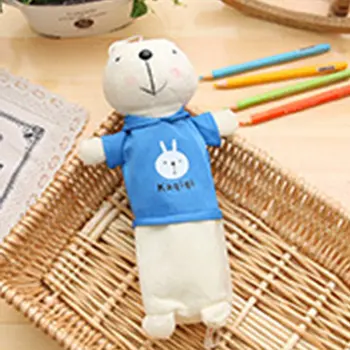 

Rabbit Shape Pencil Case Pencil Pouch Cute Zipper Soft Plush Rabbit Shaped Pen Pencil Bag Travel Stationery Pouch