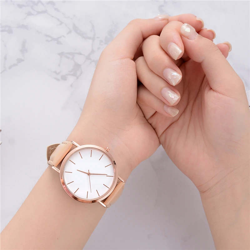 Reloj mujer модные милые розовые женские часы простые женские кварцевые наручные часы из розового золота кожаные женские часы relogio feminino