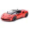 Bburago 1:24 Ferrari SF90 Stradale Black Sports Car Static Die Cast Vehicles Collectible Model Car Toys 2