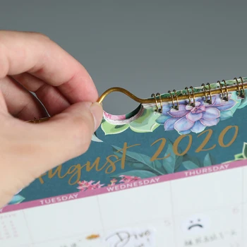 

2021 Desk Calendar Elegant Desk Wall Calendar with Classic Floral Decoration SP99