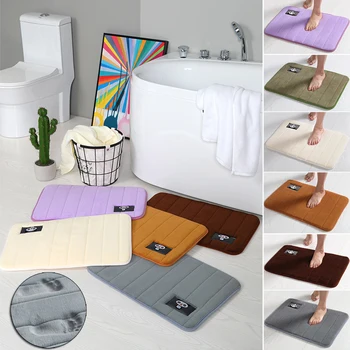 

Home Practical Bathroom Water Absorption Anti-Slipping Rug Mats Memory Foam Kitchen Floor Carpet For Toilet Non Slip Rug Q25