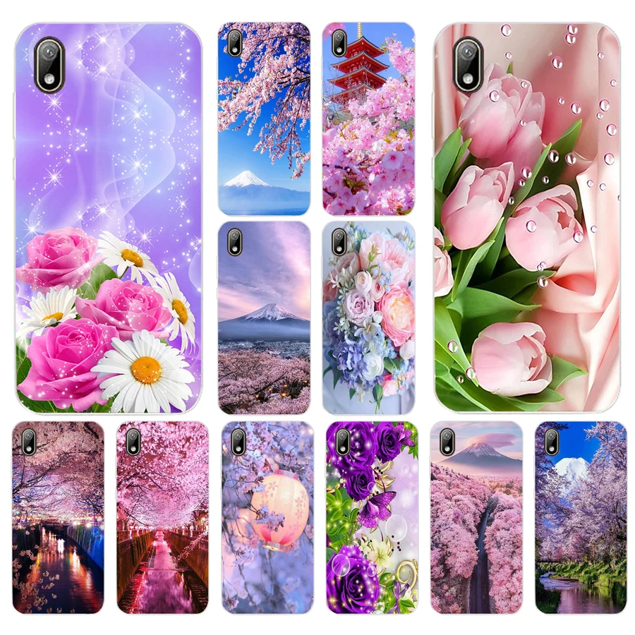 09 Fuji Cherry Blossom Custodia Protettiva In Silicone Tpu Custodia Protettiva Per Huawei Y5 Y6 Y7 Prime 2019 Custodia Morbida