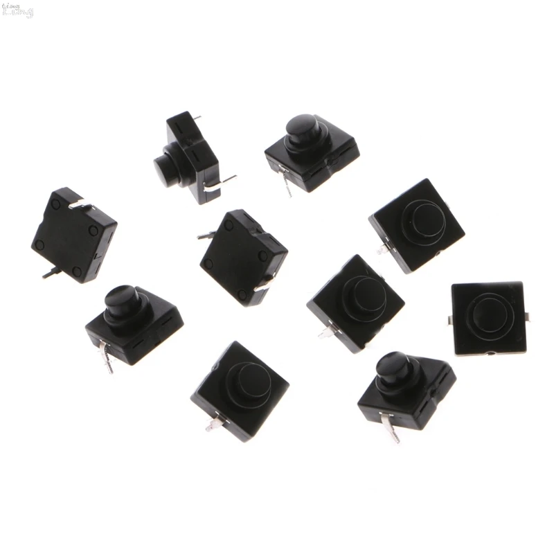 

10 Pcs Flashlight Switch Button 1A 30V 2Pin CB-1212-112D Ultra-Thin Medium Feet