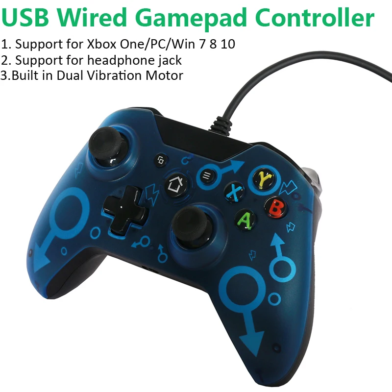 USB проводной контроллер для Xbox one PC Игры контроллер для Wins 7 8 10 microsoft Xbox One джойстики геймпад с двойной вибрацией