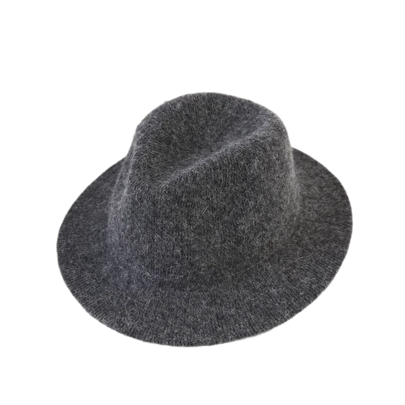 Модная детская шапка, зимняя Шерстяная кепка джазовая фетровая шляпа, детские шапки для девочек, регулируемая однотонная шапка для мальчиков, 1 шт., для детей возрастом от 2 до 5 лет - Цвет: Deep gray