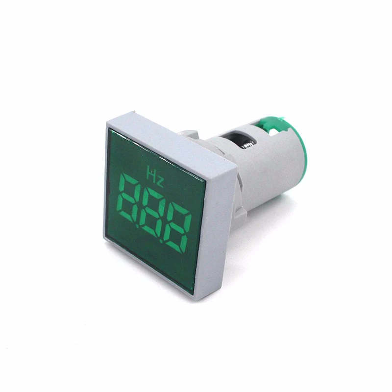 Светодиодный AC цифровой дисплей частота квадратная панель Герц вольтметр сигнальная светового Индикатора лампа лодка предупреждающие огни диапазон 0-99 Гц - Цвет: Зеленый