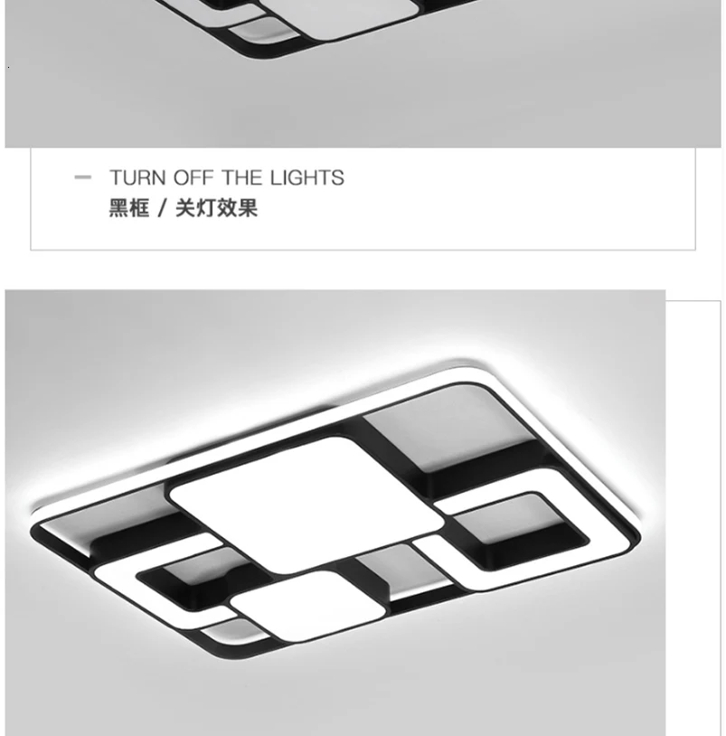 Verllas современные светодиодные потолочные лампы для гостиной прихожей квадратный Прямоугольник Белый Черный потолочный светильник светодиодный светильник для спальни детей
