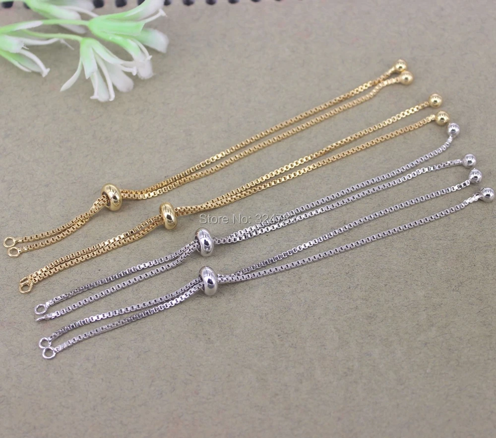 20 шт Очаровательная цепочка для изготовления браслета, регулируемая цепочка макраме браслет для ювелирных изделий DIY