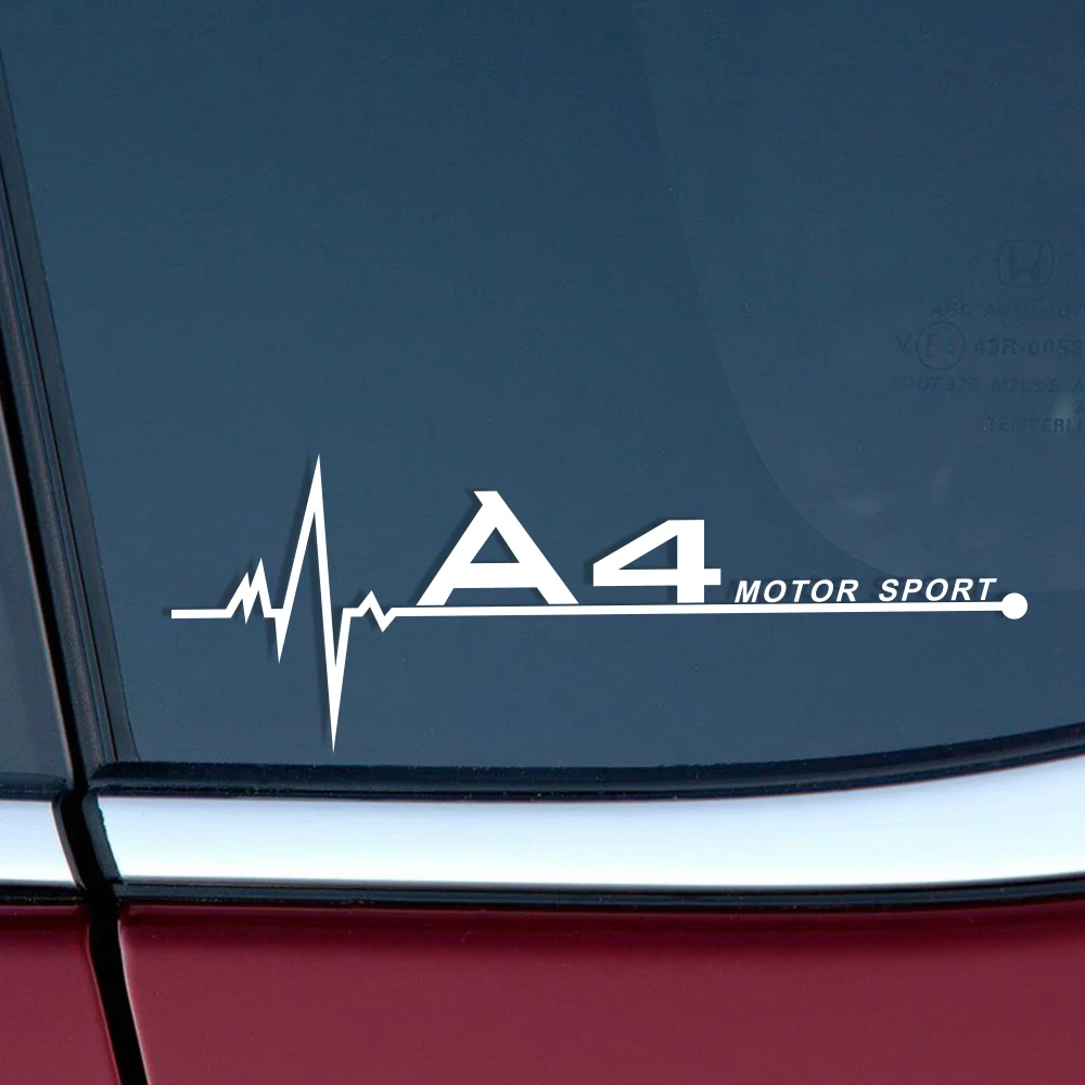 2 шт. автомобильные наклейки на боковое окно для Audi A4 B5 B6 B7 B8 B9 Пленительные светоотражающие наклейки ПВХ графические Автомобильные украшения аксессуары