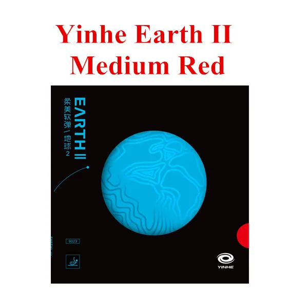Red Medium Yinhe Earth II Backhand Non-tacky напряженные пипсы в настольном теннисе резиновый с губкой для ракетка для пинг-понга - Цвет: Red Medium