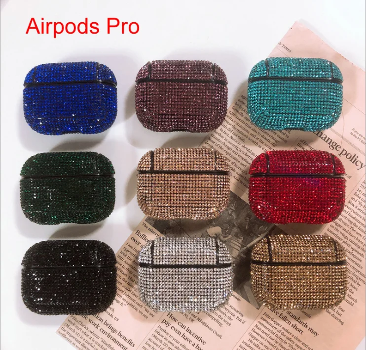 Роскошный чехол для Airpods pro защитный с застежкой крючком Модный наушников защитой