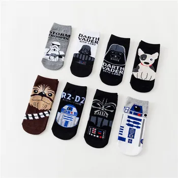 

Star Wars Wookiees cosplay socks Jedi Knight storm storm troops funny personalized printed men's socks spring black cotton socks