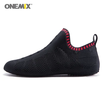 

ONEMIX 2020 Men Women Indoor Shoes Quick Dry Mesh Environmentally Women Casual Yoga Shoes Slippers Breathable Socks Light Shoes