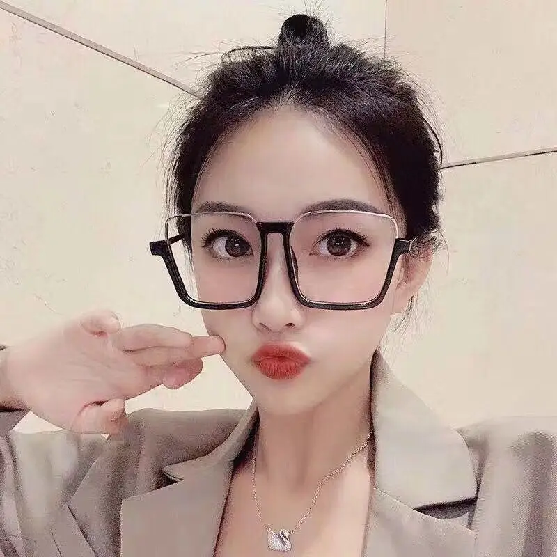 

MIZHO Filtering Protect Eyesight Anti Blue Light Glasses ladies Retro Square Computer Glasses Frames Oversized Optical Korea