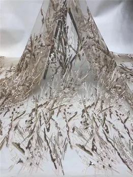 

Popular wedding French net lace fabric elegant tulle mesh lace material PDN837(5yards/lot)