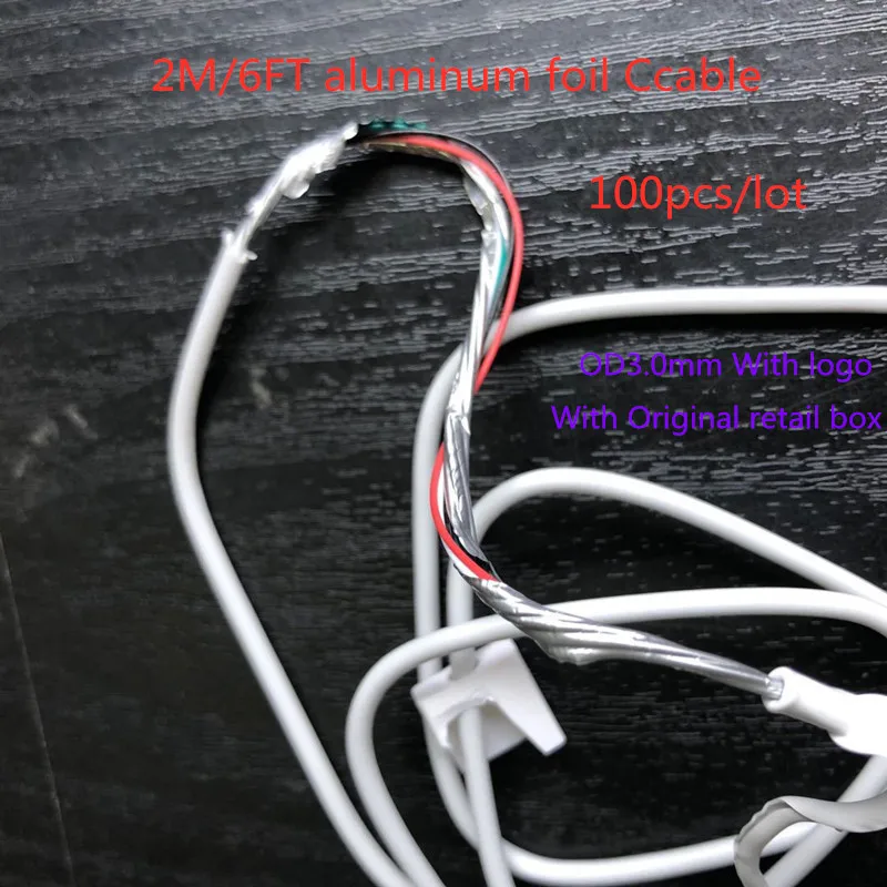 100 шт./лот 2 м 6 футов usb кабель USB кабель для синхронизации данных и зарядки с алюминиевой фольгой для ip 6 6S 7 8 plus в оригинальной розничной упаковке