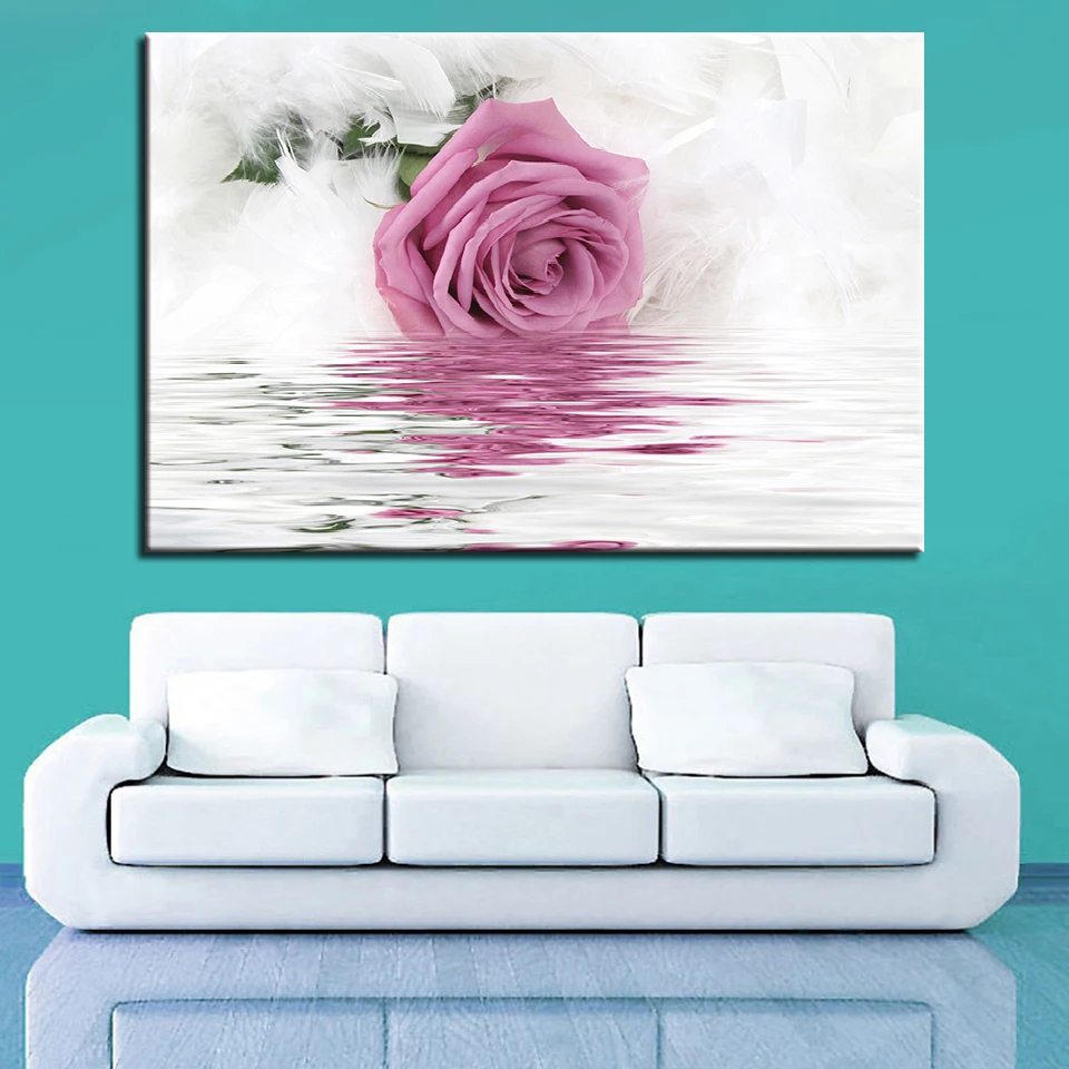 

Artwork Poster Canvas Painting 1 Pieces Rose Flower HD Prints Plant Home Decoration Modern Wall Art Living Room Modular Pictures