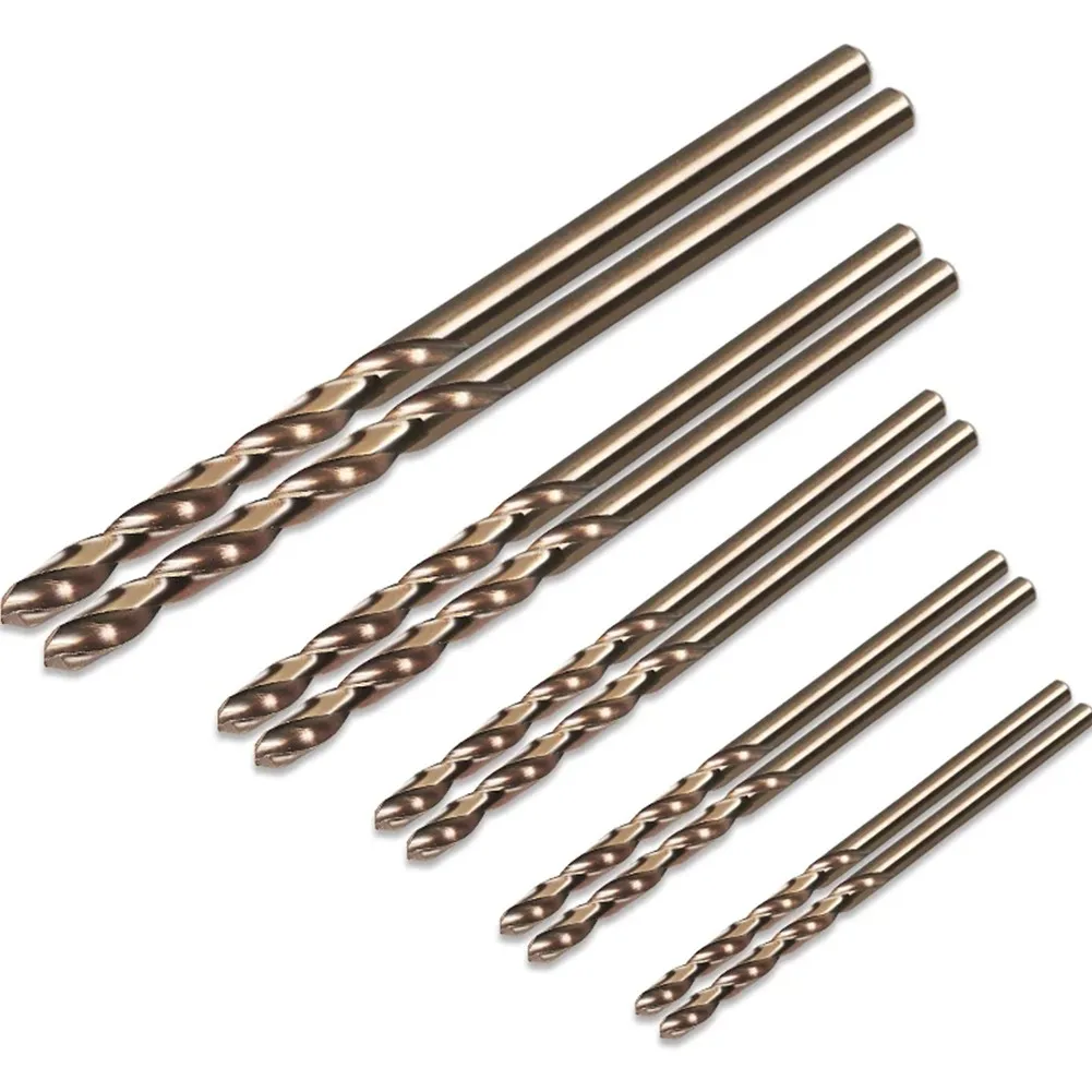 10pcs HSS M35 Cobalt Drill Bit 1mm 1.5mm 2mm 2.5mm 3mm Used For Stainless Steel Metal Drilling Woodworking Tools Accessories