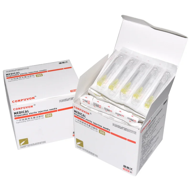 Painless Small Needle 13mm 4mm 25mm Disposable 30G Medical Micro-Plastic Injection Cosmetic Sterile Needle Surgical Tool 100pcs