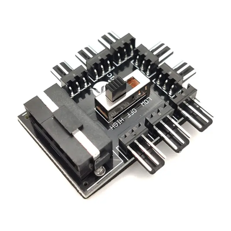 

PC Cooler Cooling Fan Hub Splitter Cable PWM SATA Molex 12V 3Pin Power Supply Ad