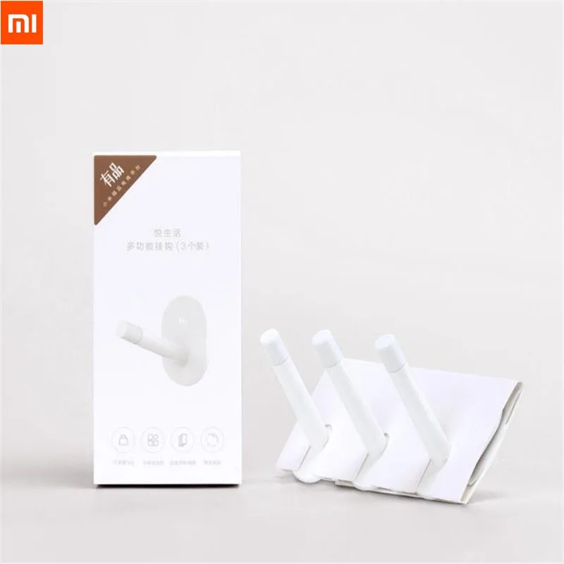 3 шт.,, Xiaomi Mijia HL, маленькие самоклеющиеся крючки, крепкие настенные крючки для кухни, ванной комнаты, шкафа, 3 кг, Максимальная нагрузка, вешалка, крючок - Цвет: Multifunctional Hook