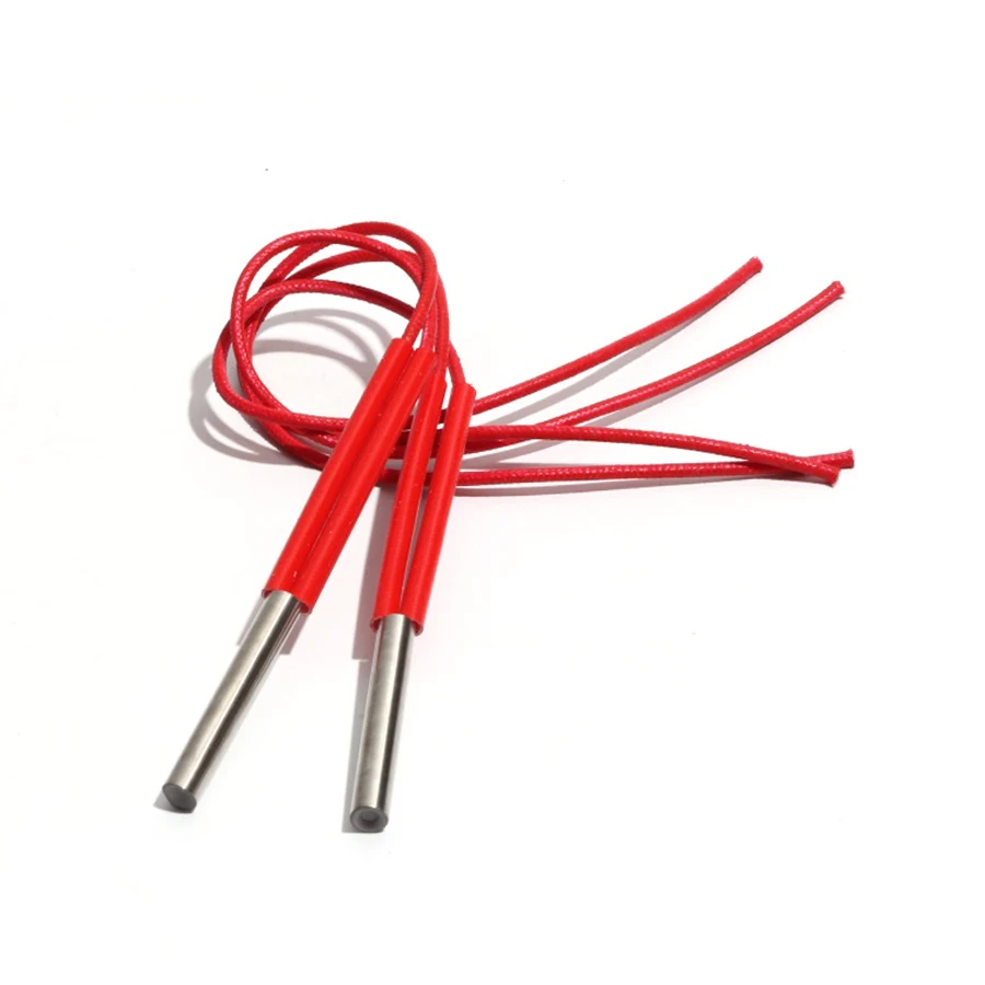 Aquecedor de Cartucho Tubular mm 2535 mm 201sus 110v 220v 380v Cabeça Única Haste Dupla 30w 40w 50w Elemento de Aquecimento Elétrico com 10 Peças