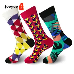 Новые мужские носки осень и зима хлопок Красочные Теплые Модные мужские Jooyoo
