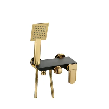 

All copper European gold black gold rose gold antique high-end shower set