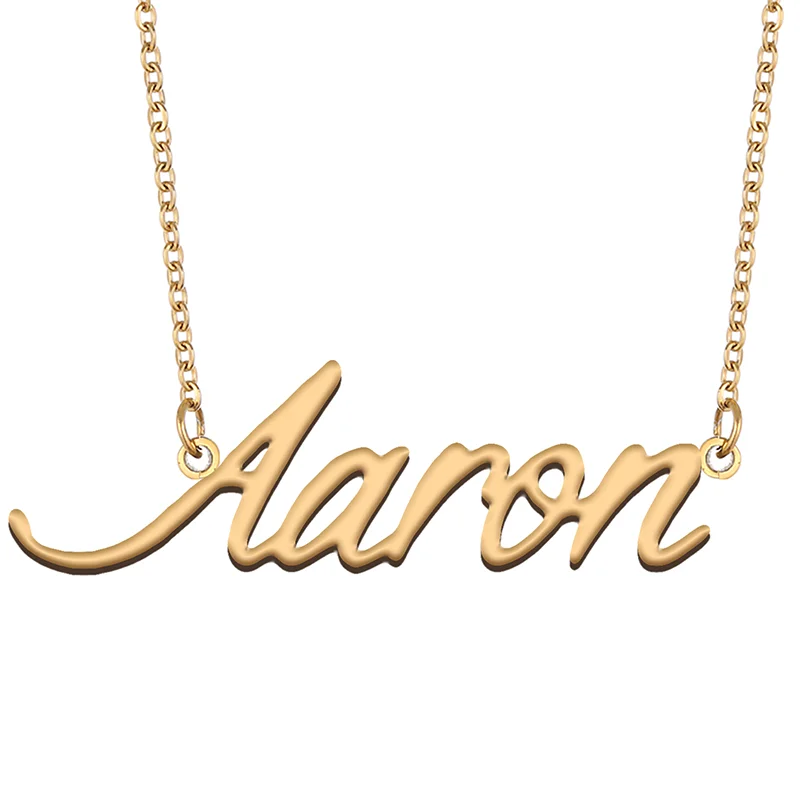 

Aaron Name Necklace for Aaron Family Best Friends Birthday Christmas Wedding Gift Jewelry Present Anniversary